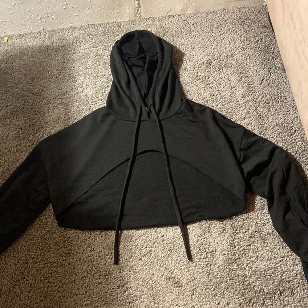 Crop top workout hoodie